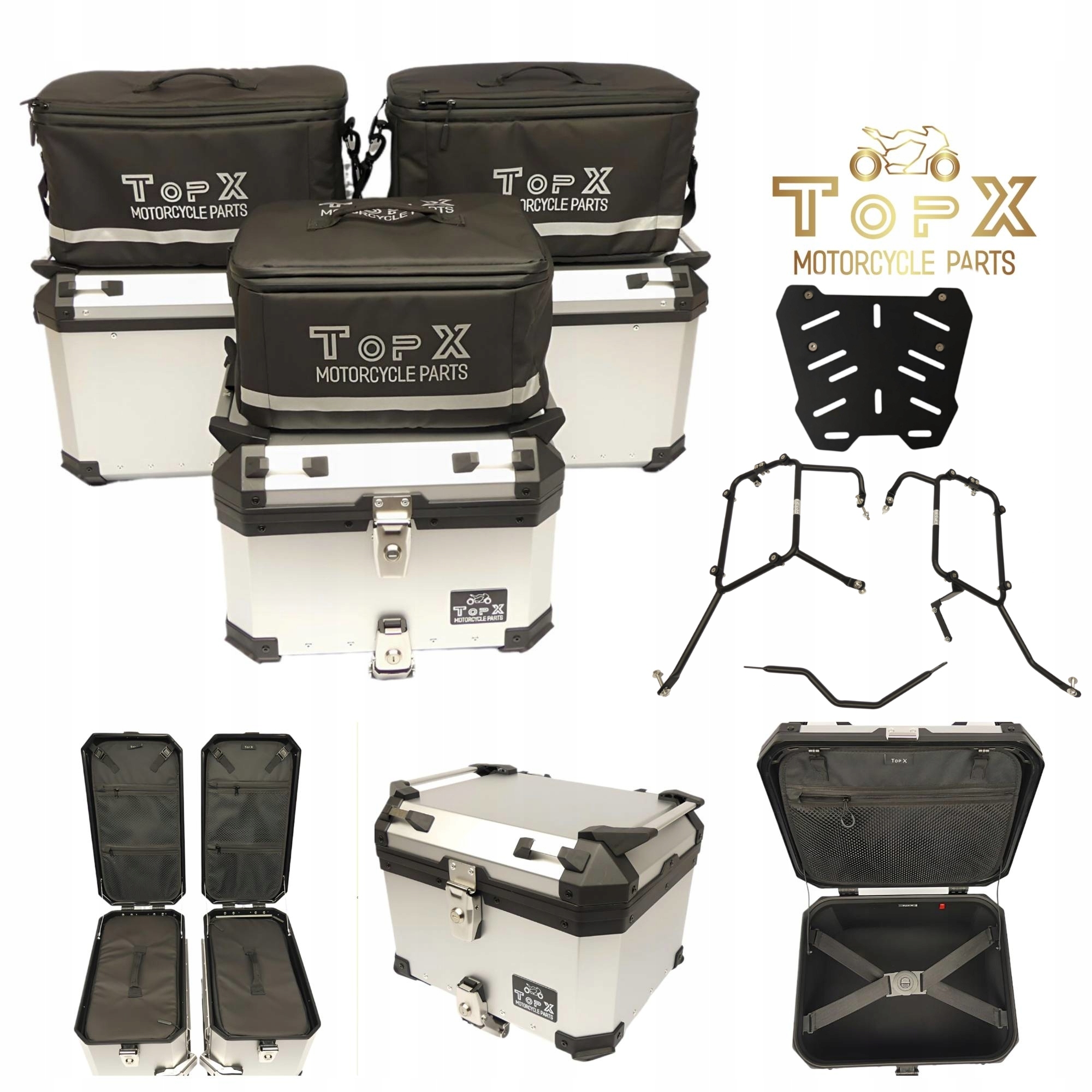 Triumph Tiger 800 XC Xr 10+ Sada kufrů Boční Hliníkové rámy Tašky