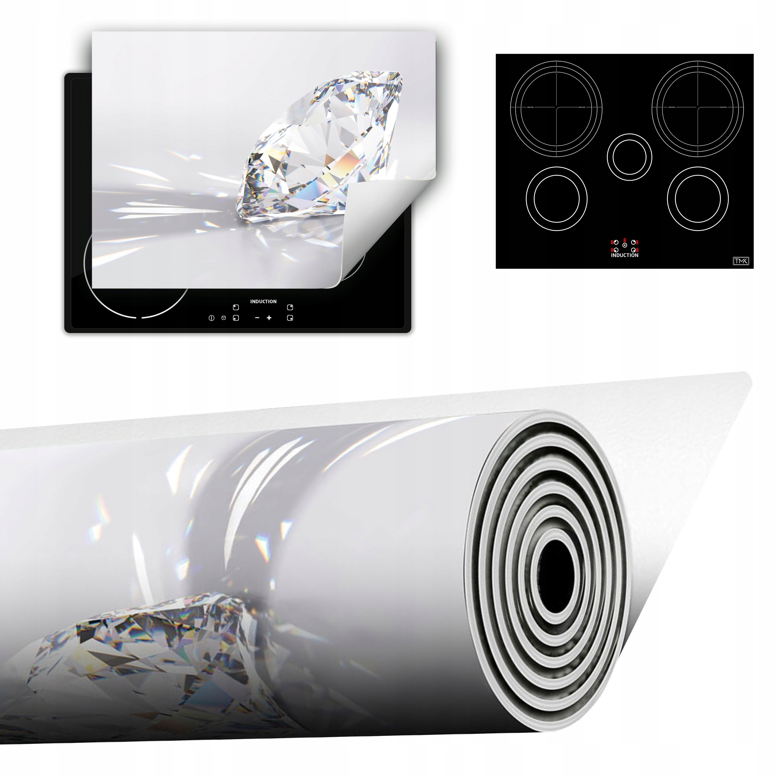 Vinylová Podložka Do Kuchyně Více Místa 70x52 šedá diamant