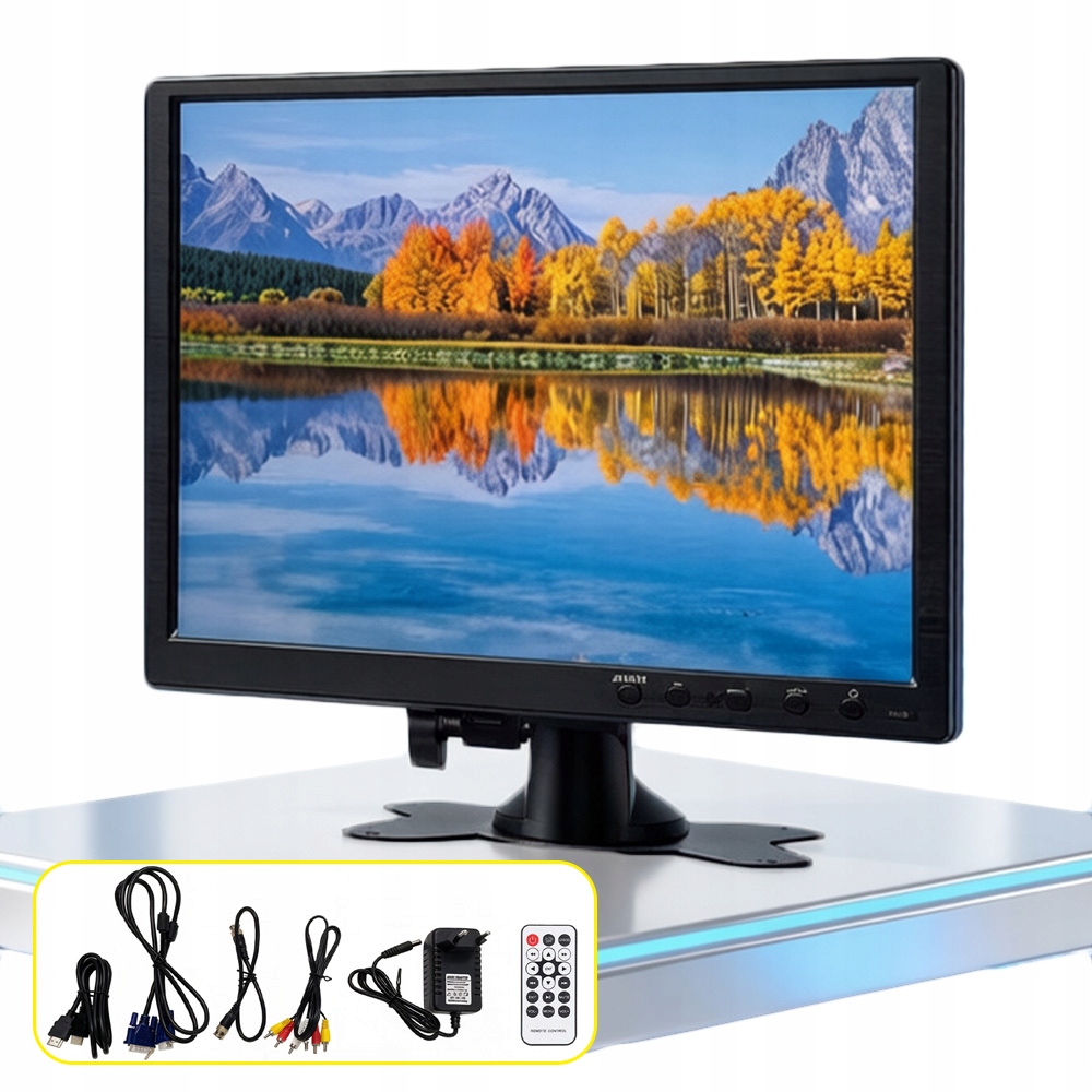 Monitor Led 10'' Hd Z Hdmi Vga Av Bn 12V Ekran LCD Telewizor Samochodowy