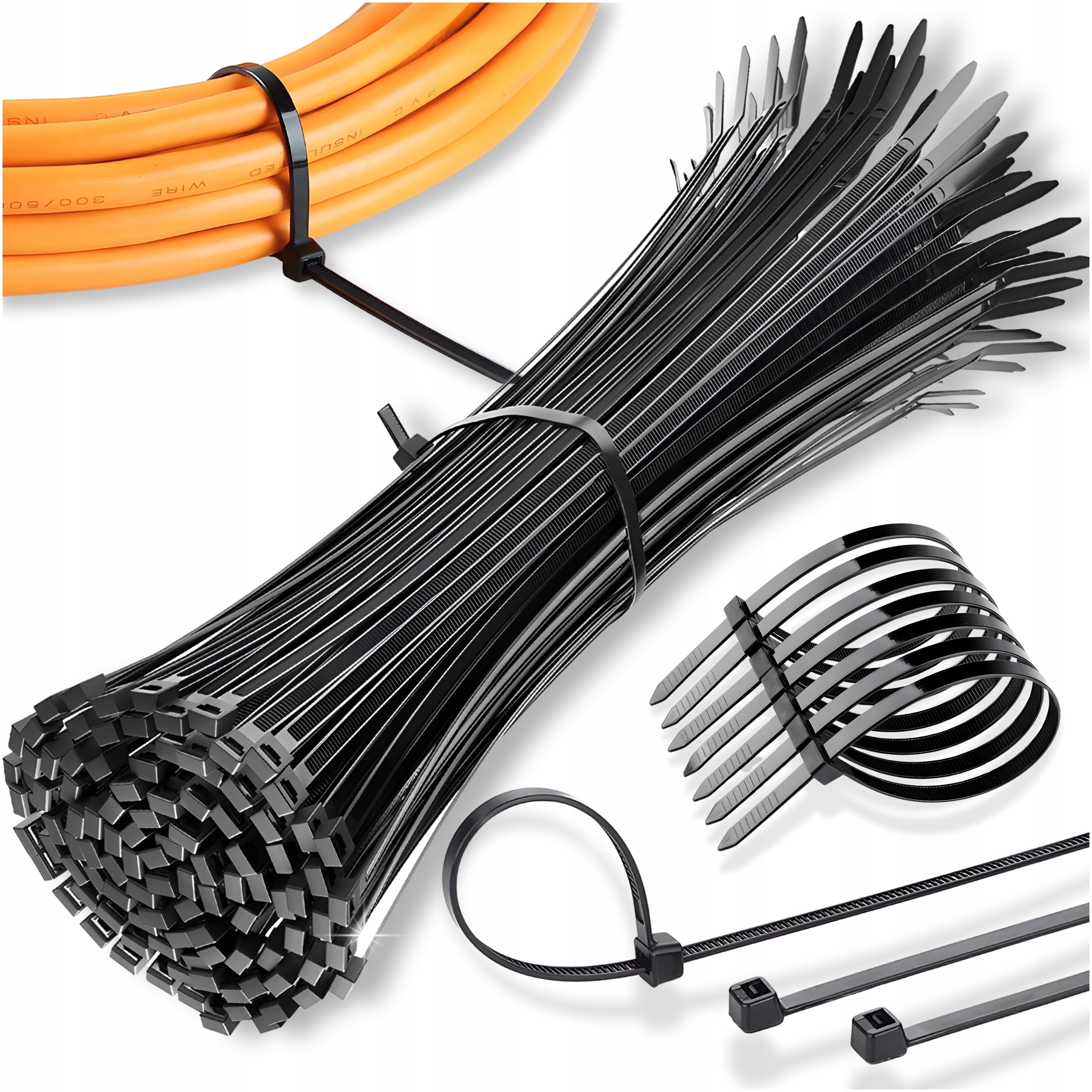 OPASKI ZACISKOWE TRYTYTKI TRYTKI CZARNE MOCNE KABLOWE 2,5 x 100mm 100szt.