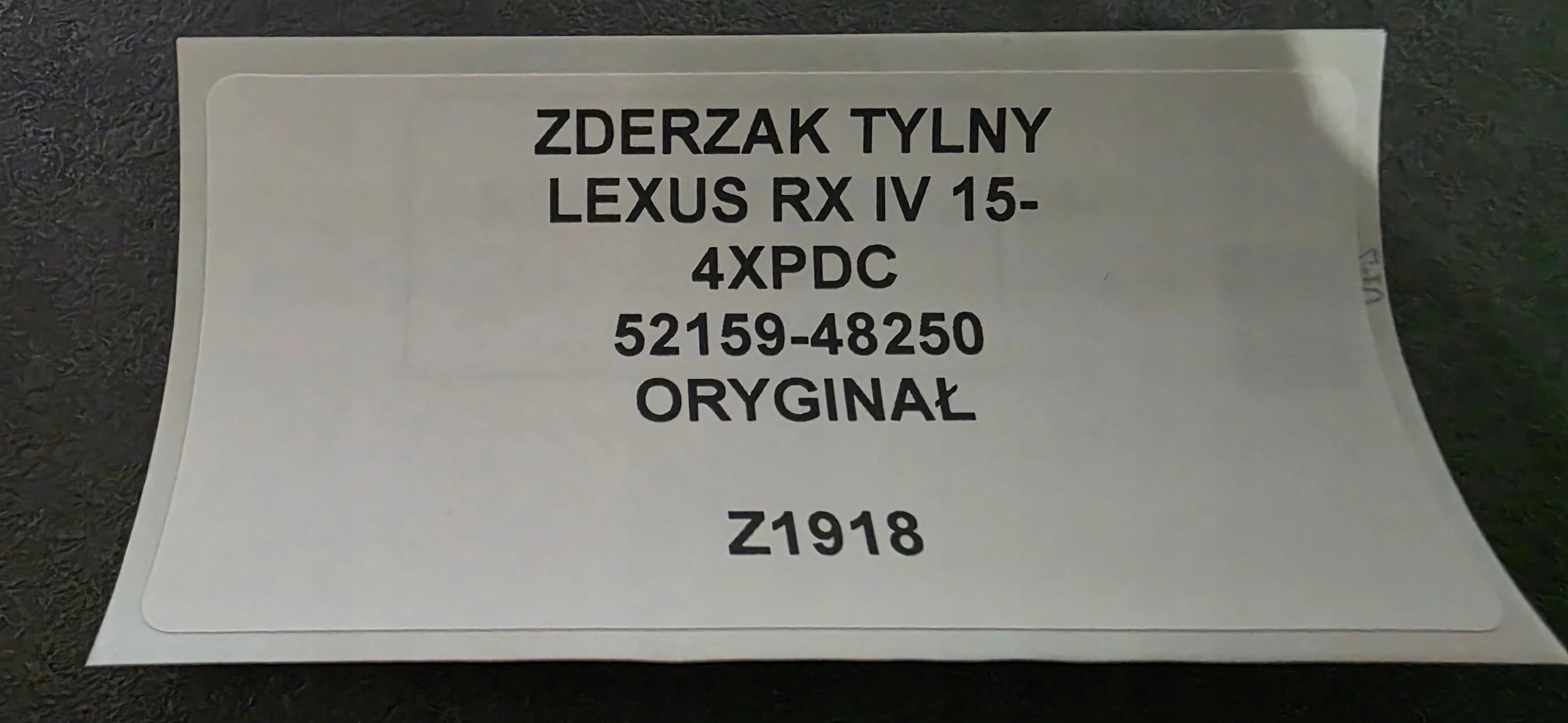 bumper rear LEXUS RX IV 15- 4XPDC original 52159-48250