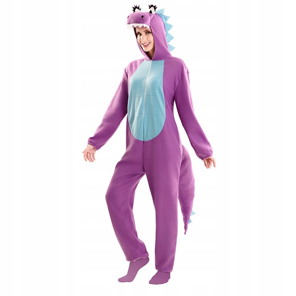 Kostým Kombinéza Fialový Drak Převlek Pro Dospělé Karneval M/L