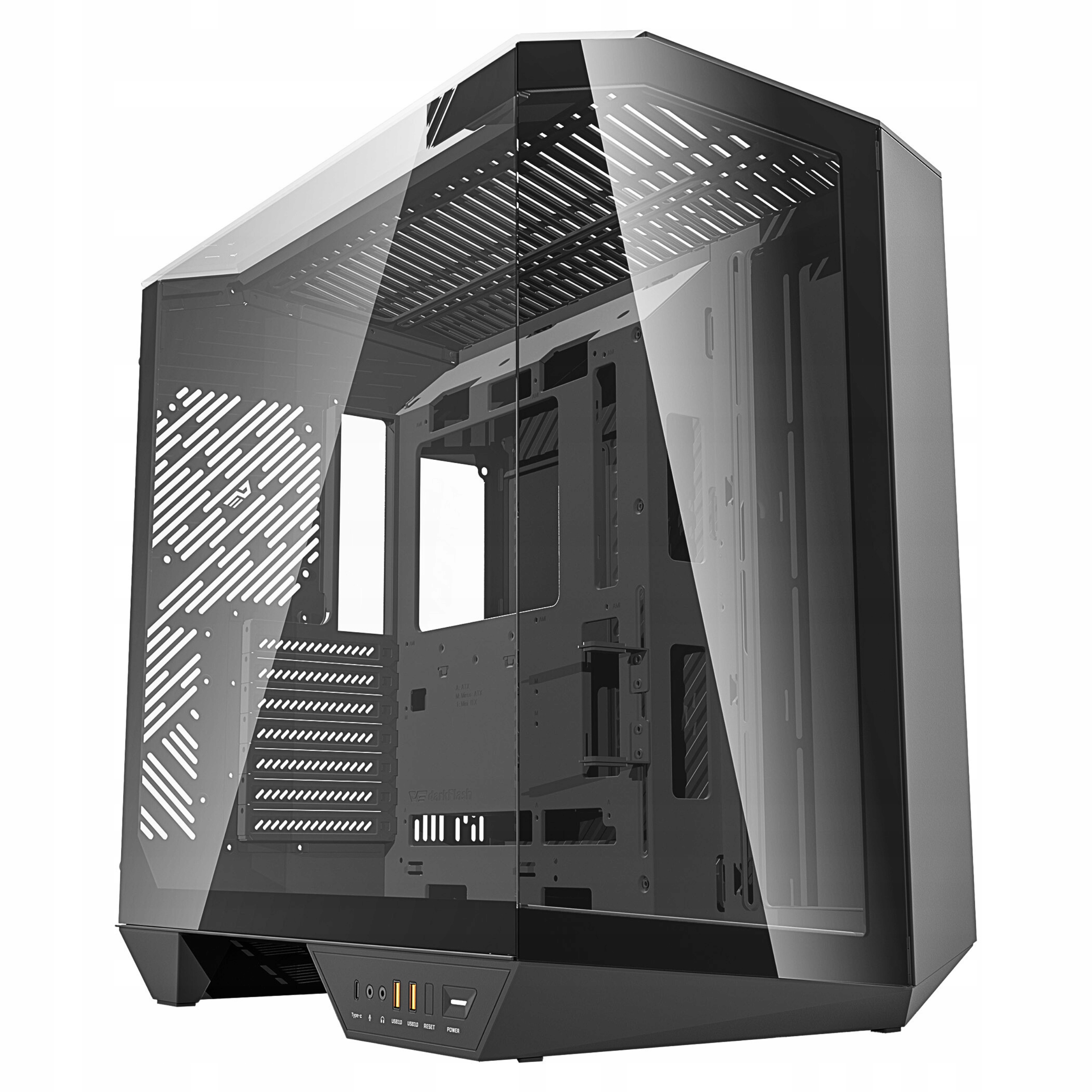 DarkFlash DY470 Skříň Atx Midi Tower Sklep Gaming Černá
