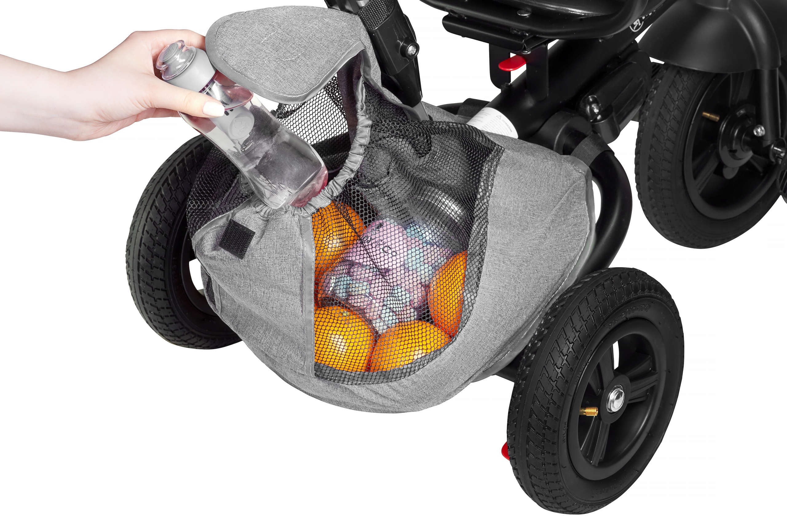 HyperMotion ROWEREK TRÓJKOŁOWY OBRACANY POMPOWANE KOŁA Tobi VELAR Grey Model VELAR