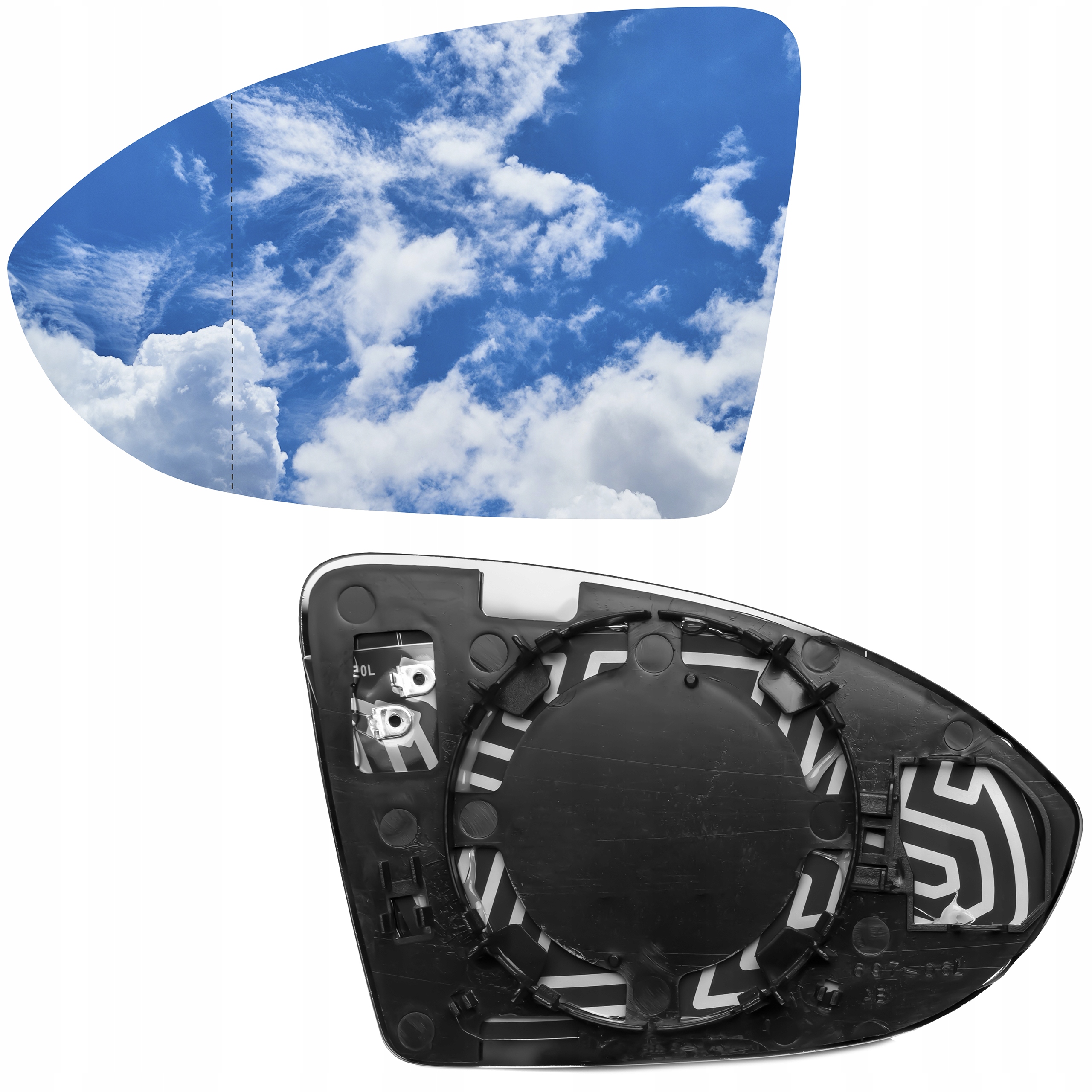 SZKŁO LEWE WKŁAD LUSTERKA LEWY GRZANY DO VW GOLF VII TOURAN 12-