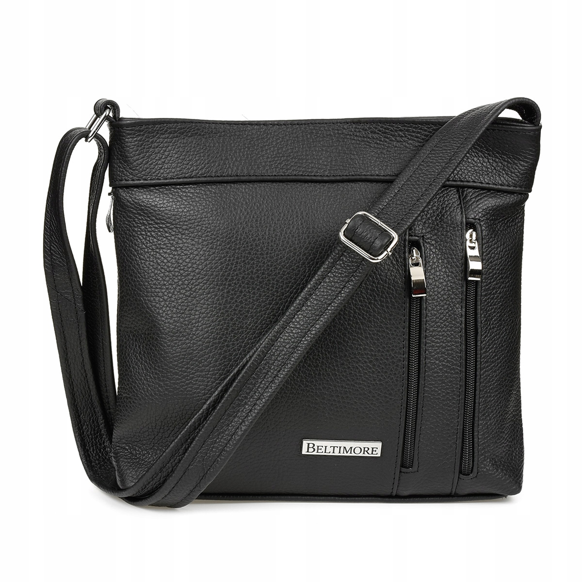 Kožená kabelka přes rameno dámská prostorná elegantní forma Beltimore