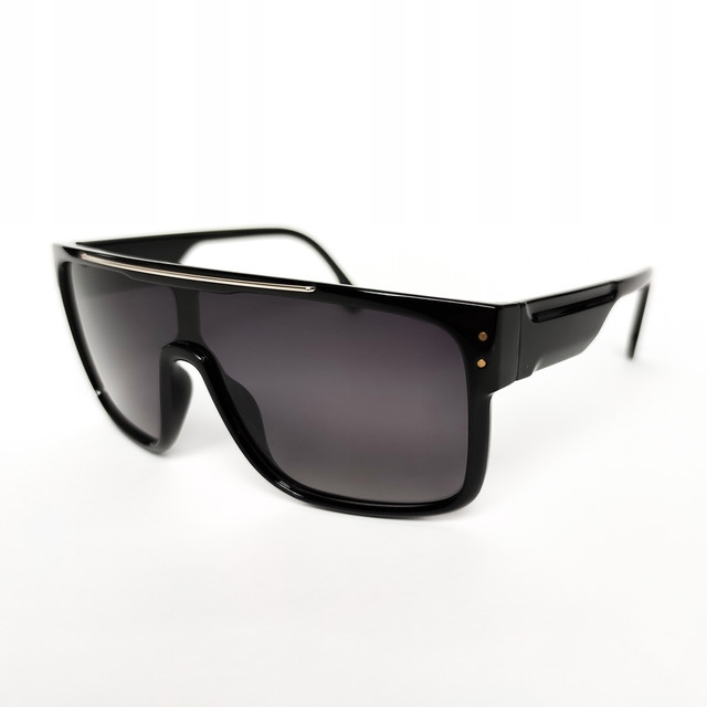 OKULARY PRZECIWSŁONECZNE MĘSKIE Z POLARYZACĄ DUŻE CIENIOWANE SOCZEWKI UV400 Model FLEX