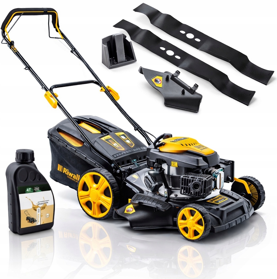 KOSIARKA SPALINOWA Z NAPĘDEM RIWALL 51CM 9w1 Z NAPĘDEM 5190PL Z 2 NOŻAMI\