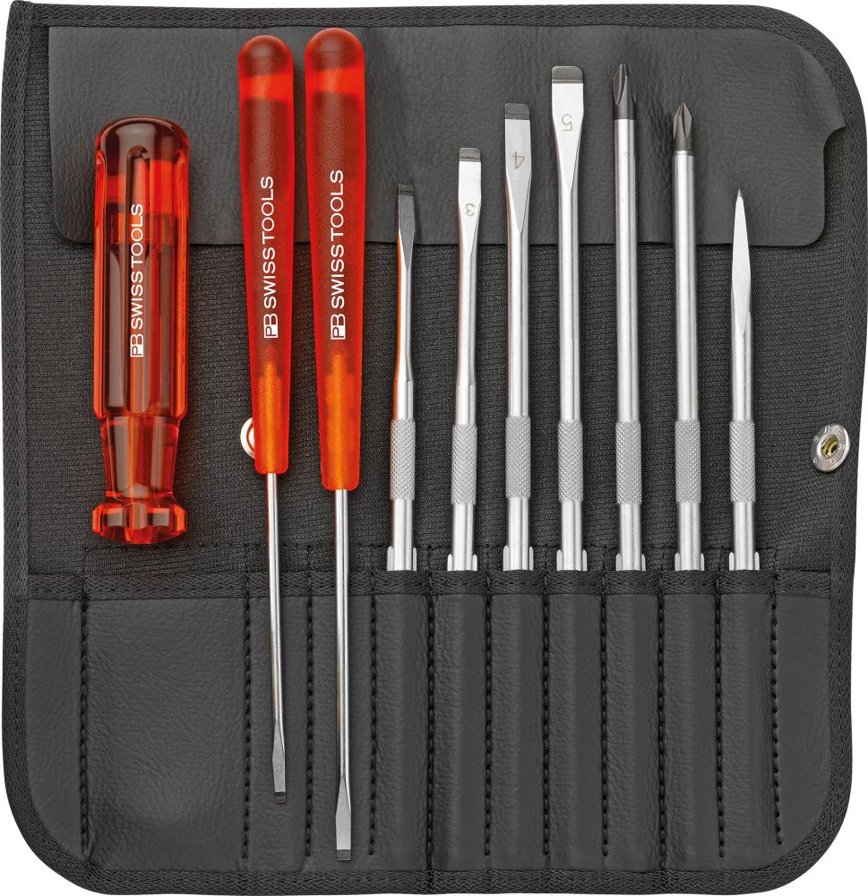 Sada vyměnitelných trnů s 10dílnou plochou rukojetí Ph pouzdro Pb Swiss Tools