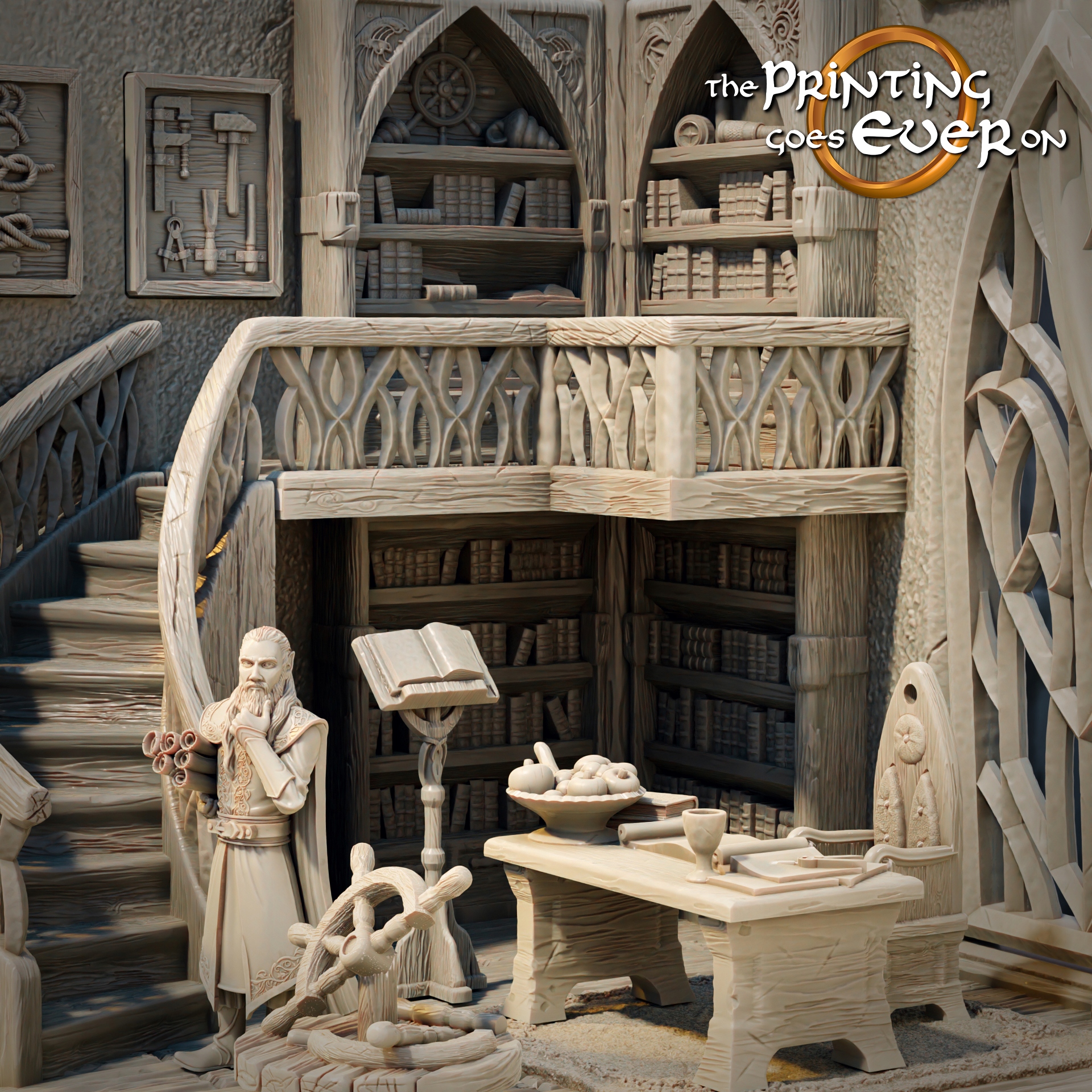 Cerwyn'S Study Diorama The Printing Goes Ever On