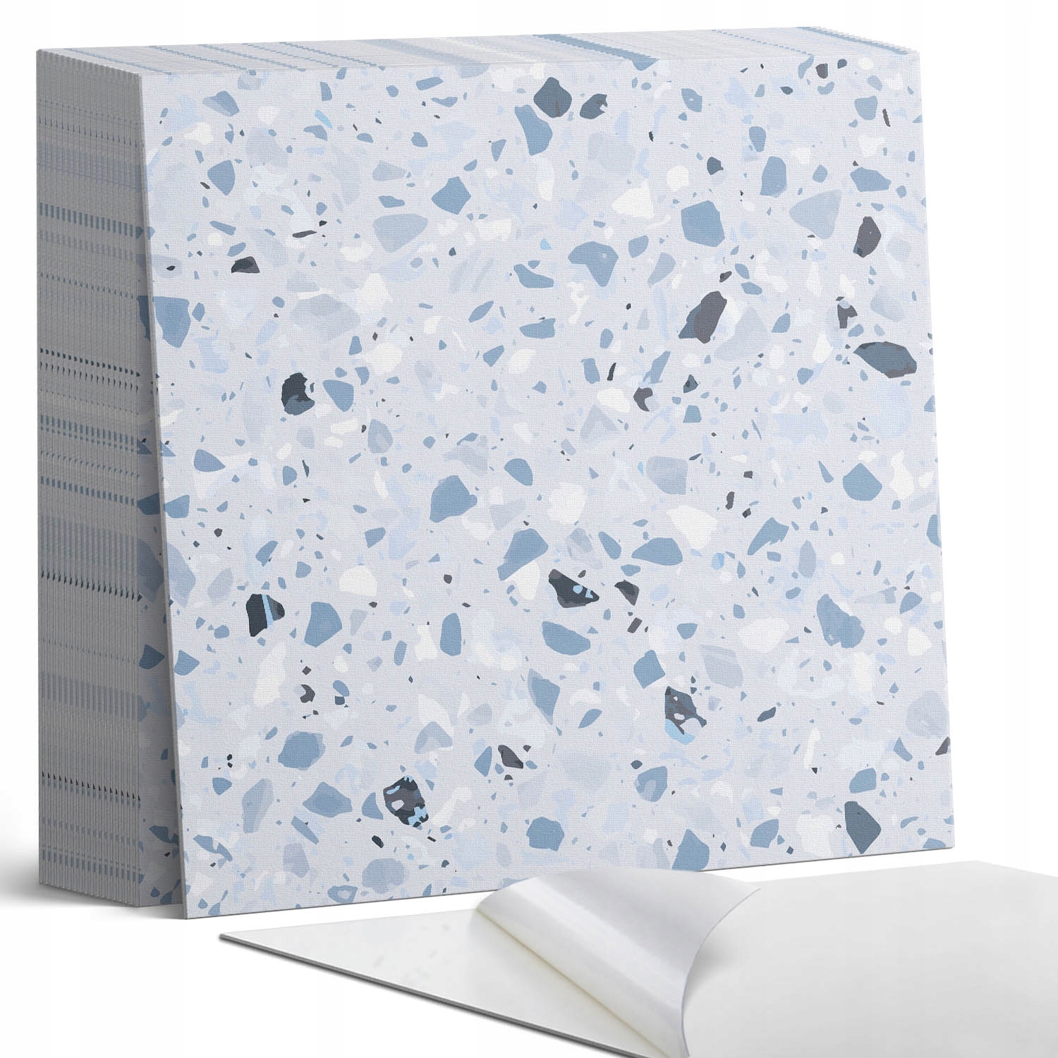Sada dlaždic Vinyl Grafický vzor s prvky kamenů 20 x 20 x 20 cm