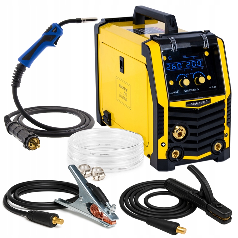 Spawarka inwerterowa Magnum Mig 212 Alu Cu Synergia 200A/60%