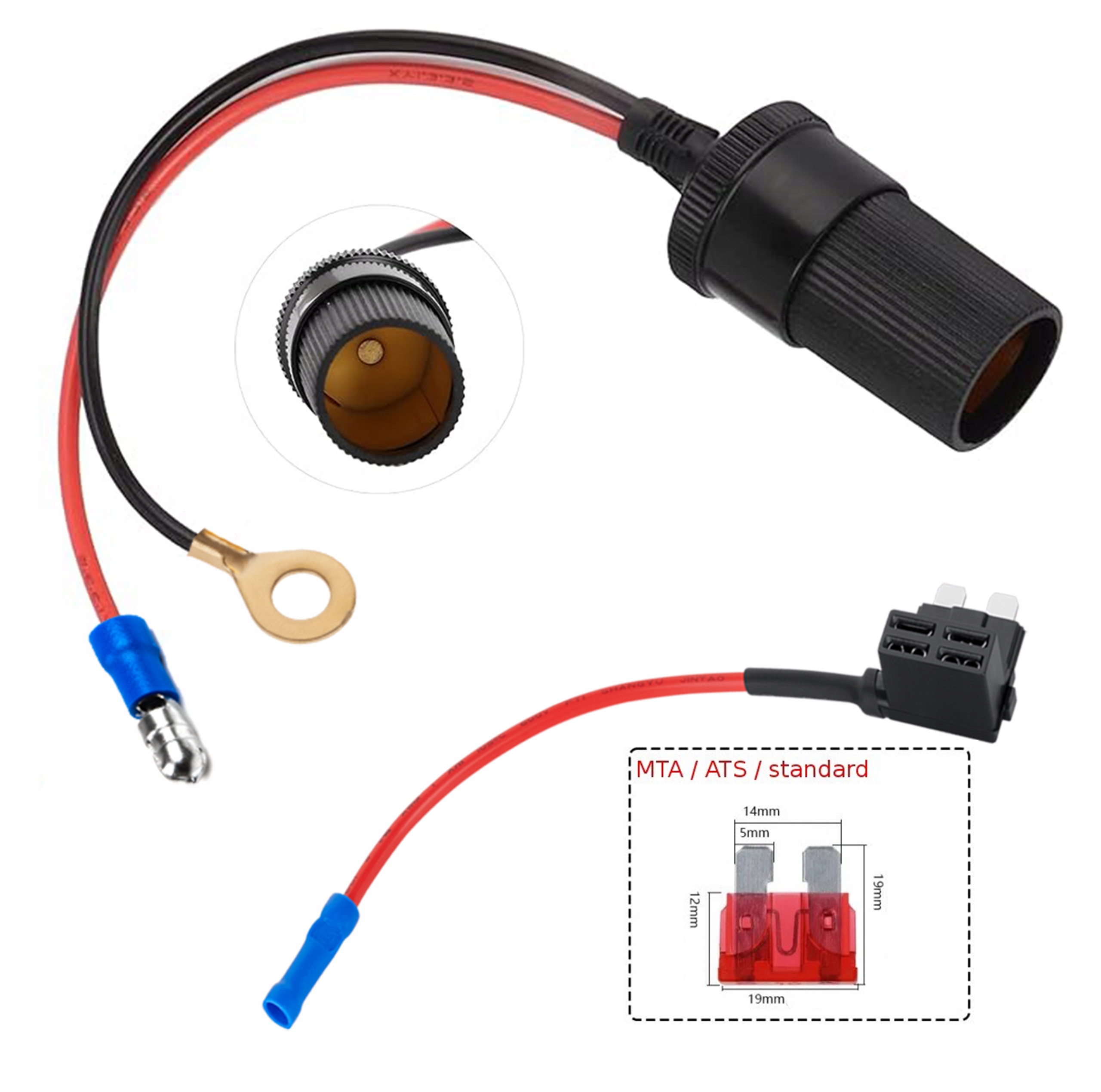 BYPASS UNI/ATS GNIAZDA ZAPALNICZKI Rejestratora Nawigacji