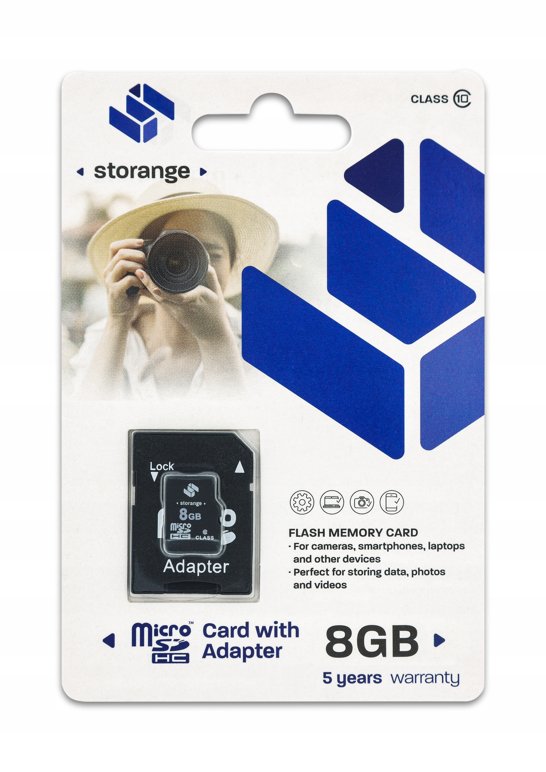Karta pamięci Storange MicroSD HC 8GB + adapter
