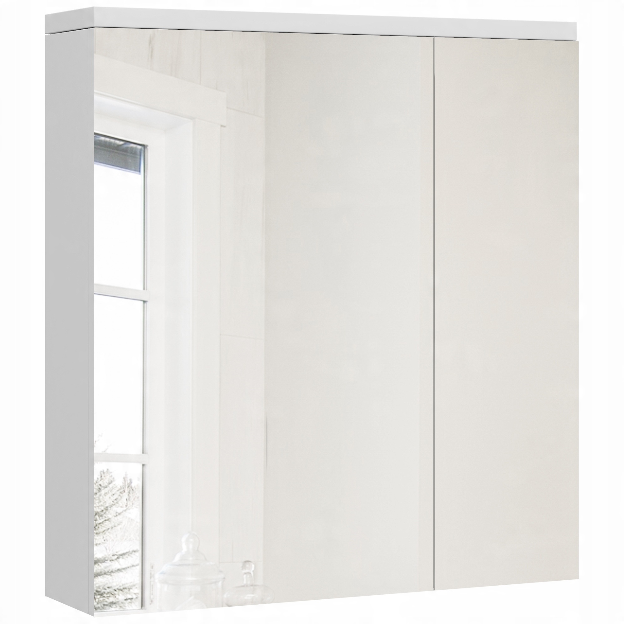 

Szafka łazienkowa z lustrem biała 60 cm