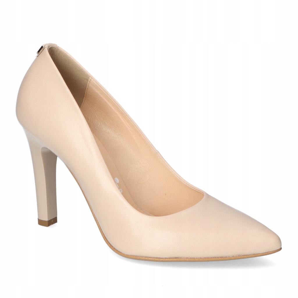 Boty Arka Béžová Lico s stabilním podpatkem