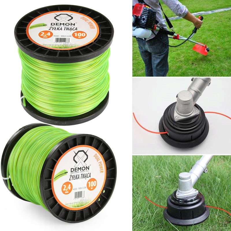 ŻYŁKA TNĄCA DO PODKASZARKI 2.4MM GWIAZDKA ZBROJONA Długość 100 m