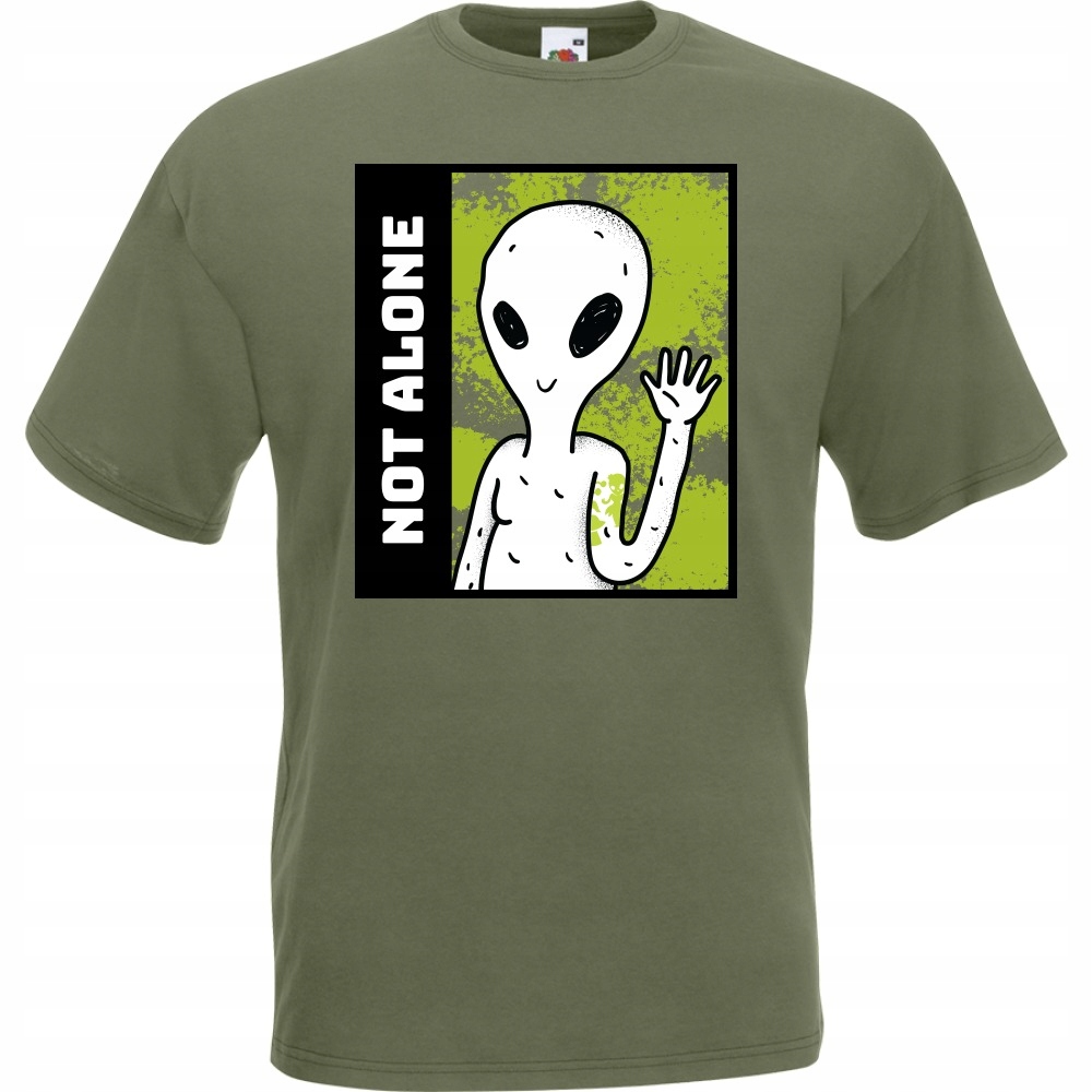 

Koszulka not alone ufo kosmici M oliwkowa
