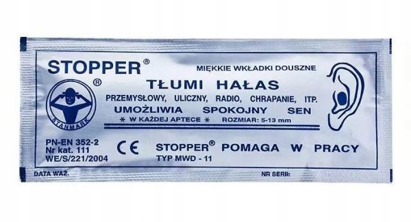 

Stopper tłumiące do uszu Srebrne !MWD-11 1szt