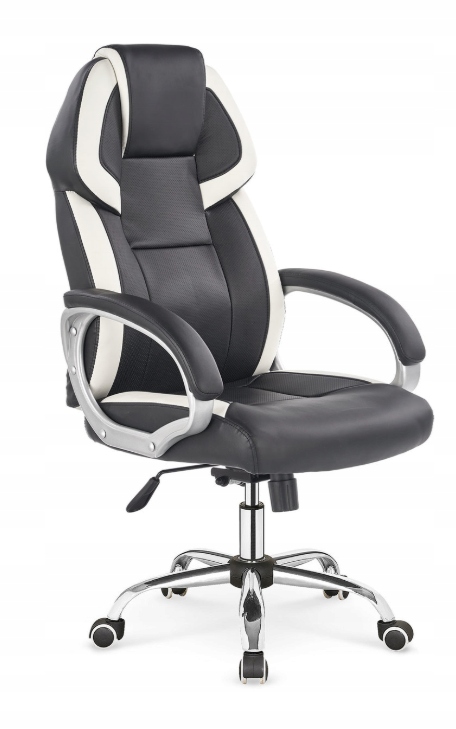 Fotel Obrotowy Biurowy Gamingowy Krzesło Ergonomiczny Mocny Czarny