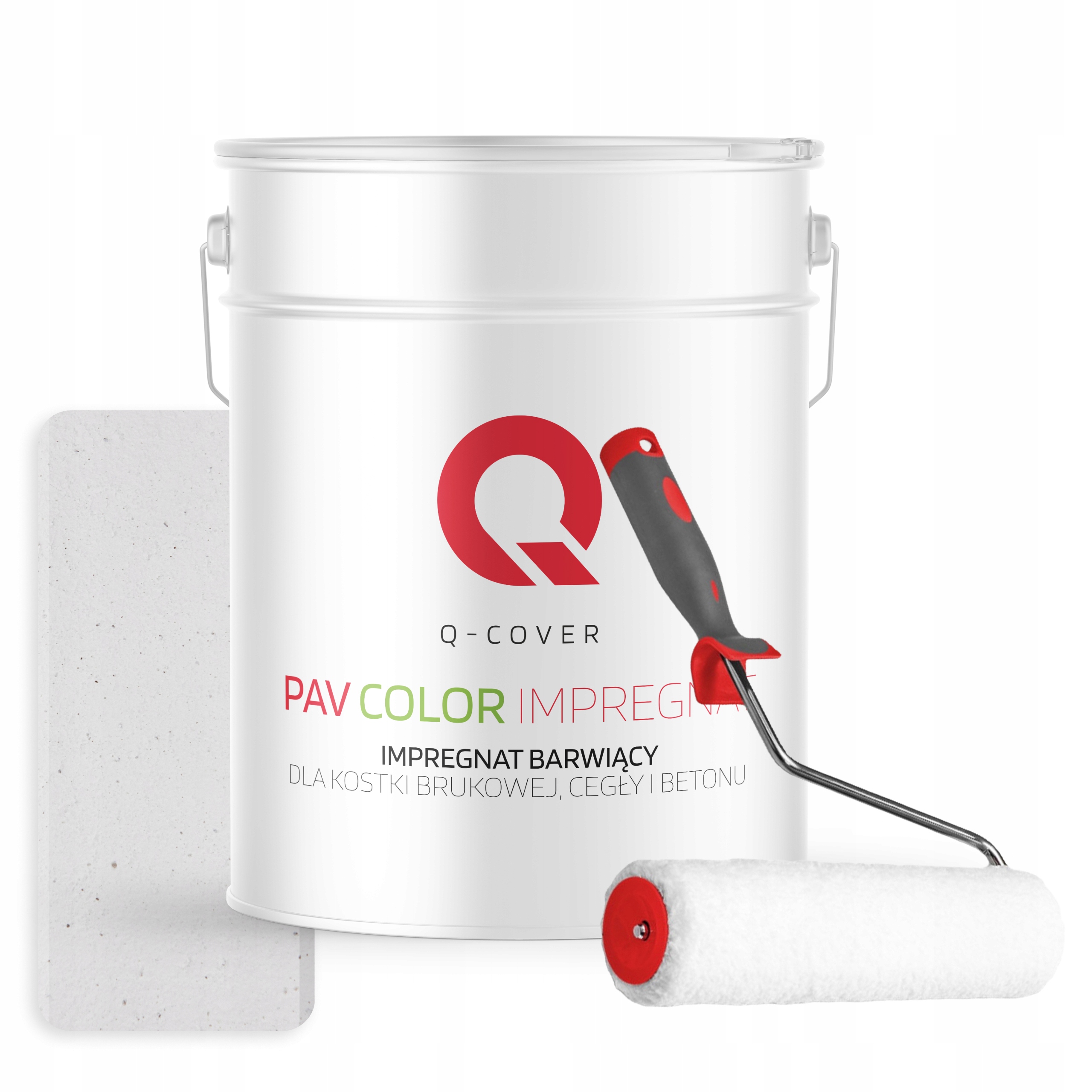 Farbiaci impregnát na betón a kocky 10 l Biely signálny Uv valček