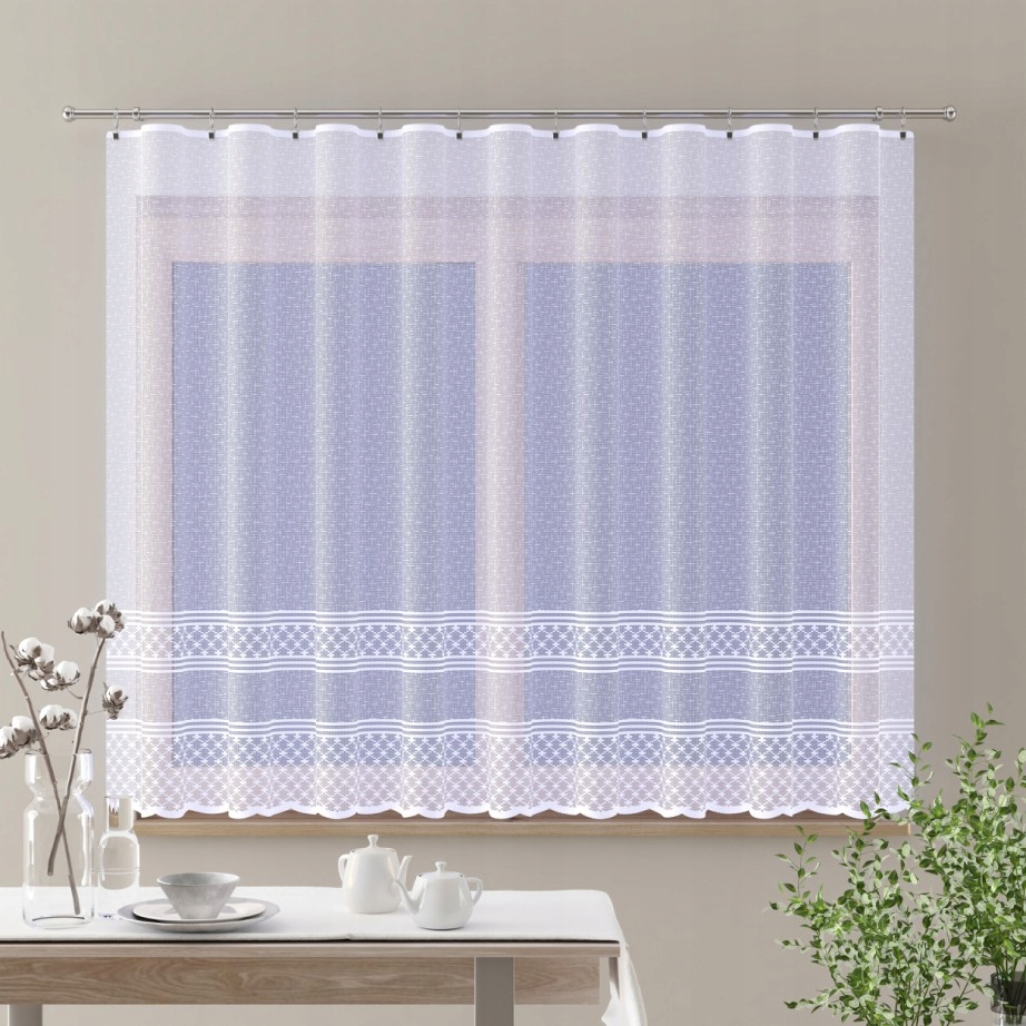 Mg Záclona žakár 628/147 500x180 Bílá hotová obšitá M