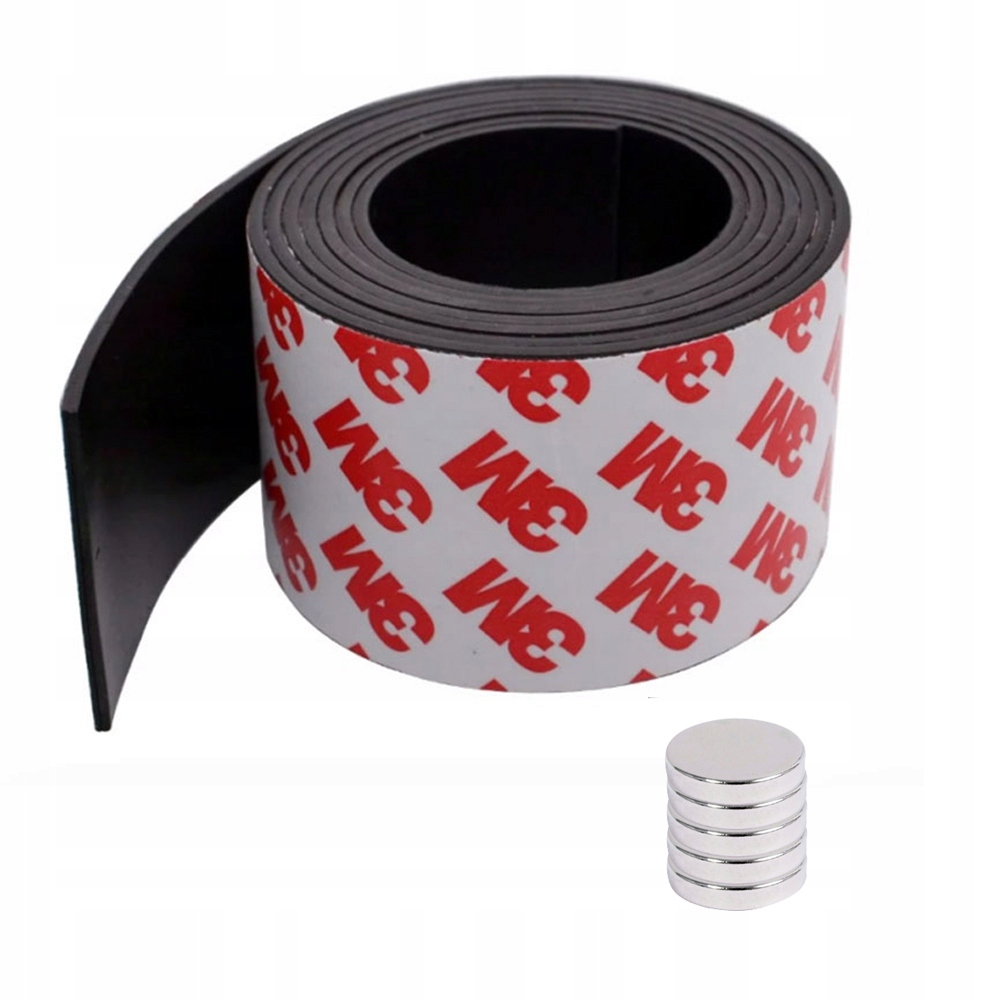 TAŚMA MAGNETYCZNA z klejem 3M SAMOPRZYLEPNA, WYMIARY: 500cm / 40mm / 2mm