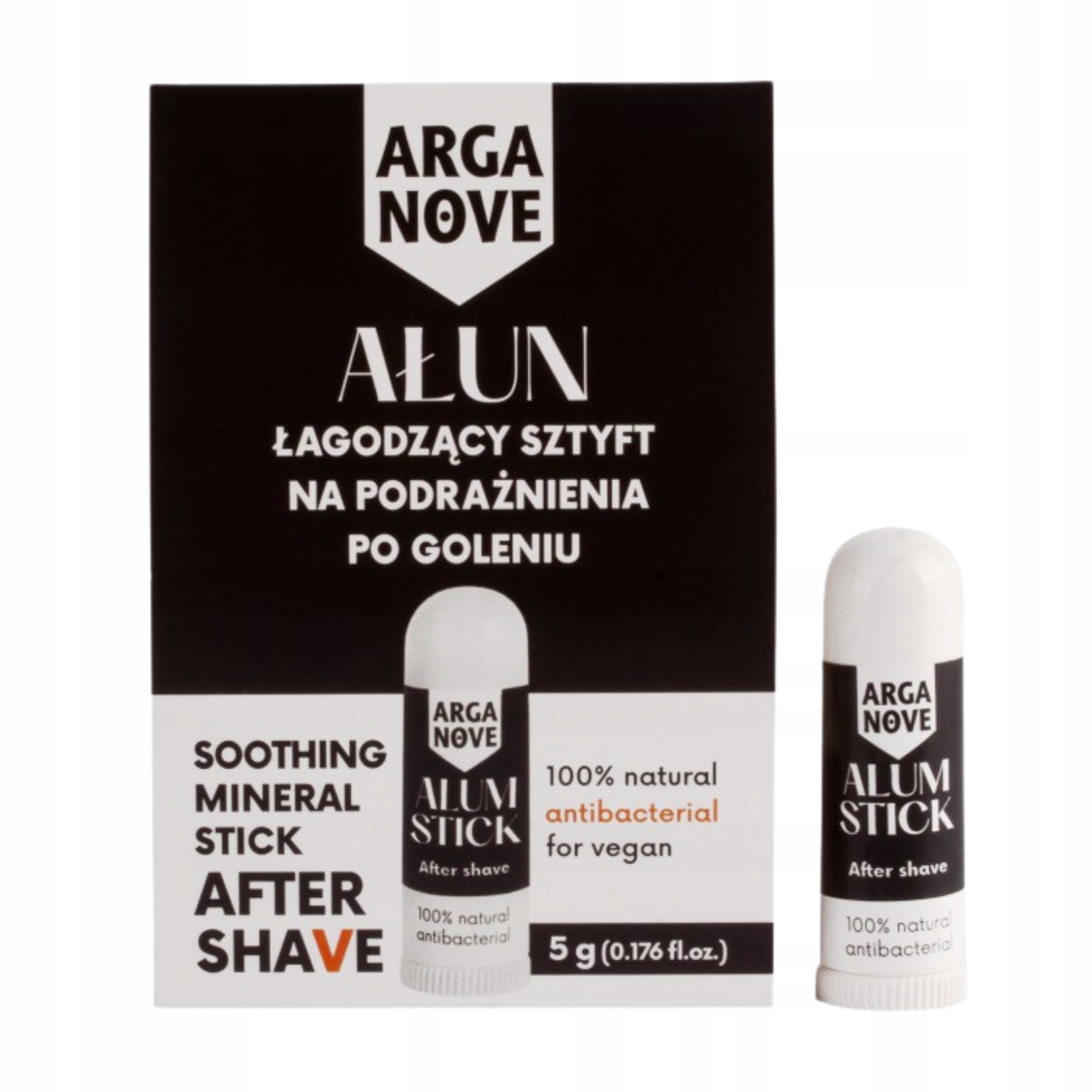 Arganove AŁUN W SZTYFCIE NA SKALECZENIA PO GOLENIU 5g