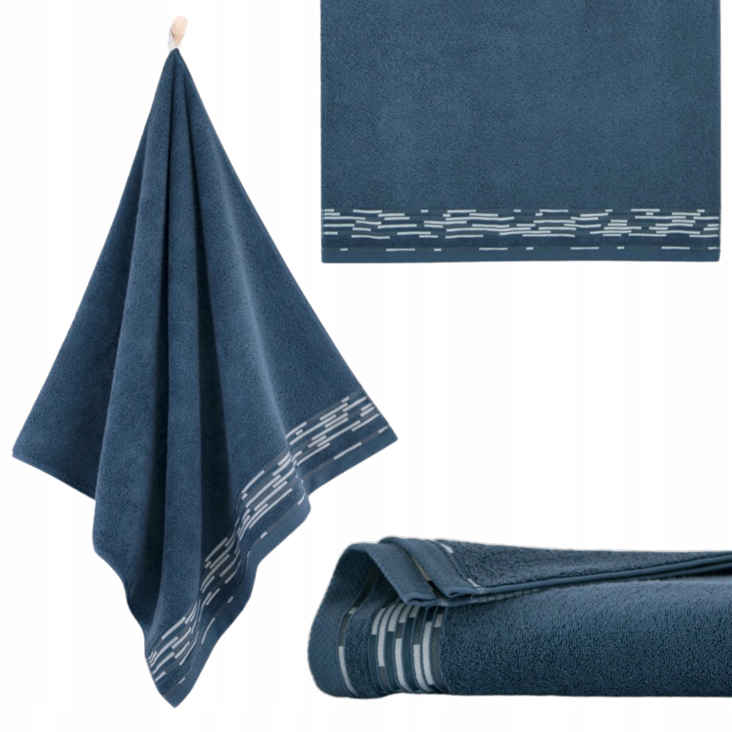 Ręcznik 30x50 frotte GRAFIK granat INDYGO