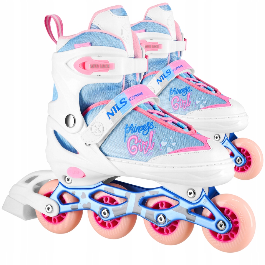 Nils Brusle 2v1 Kolečkové Brusle Nastavitelné Rekreační Pu kolečka pro dívky 39-42