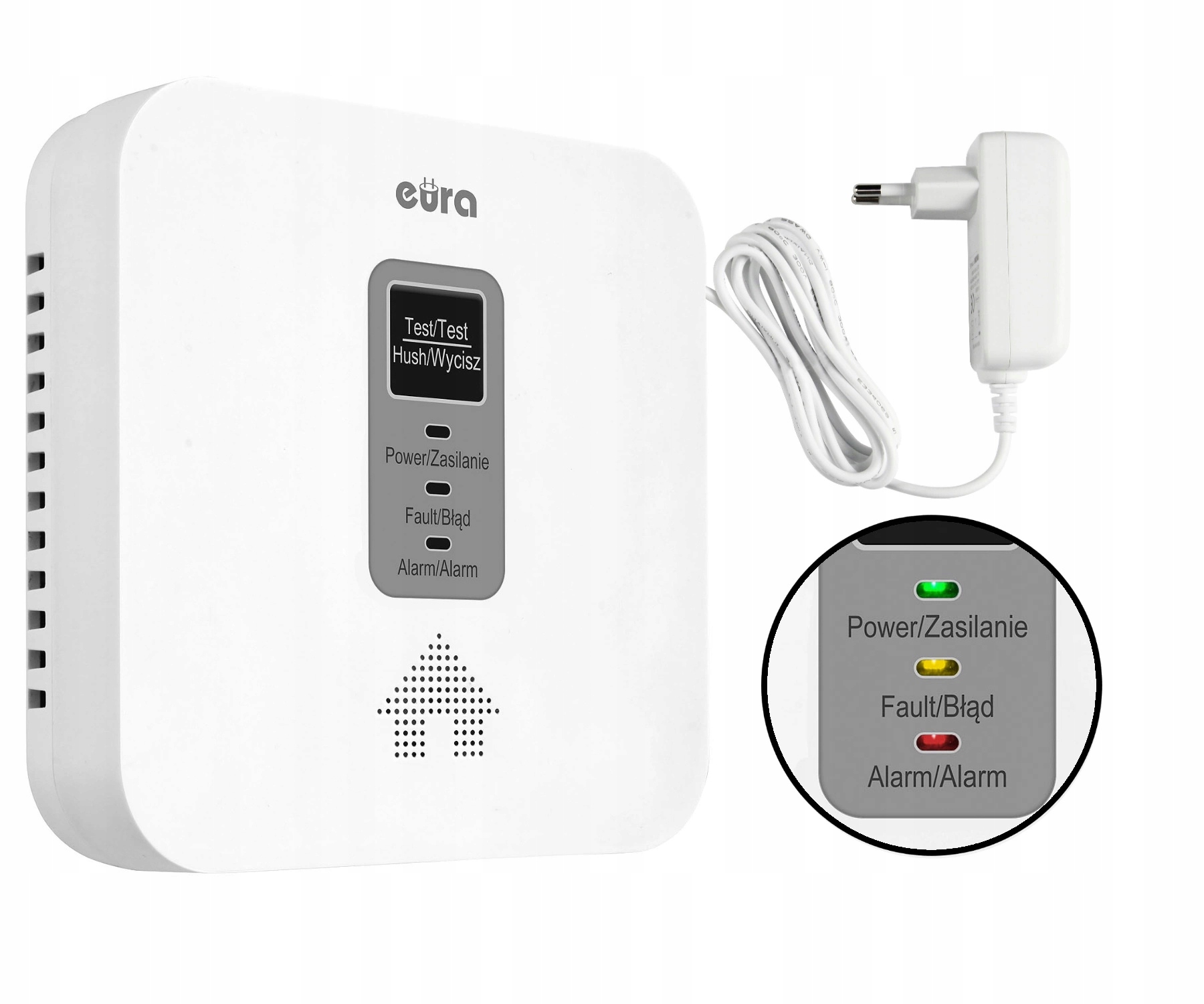 

Czujnik Detektor Czadu i Gazu Ziemnego 2w1 230V