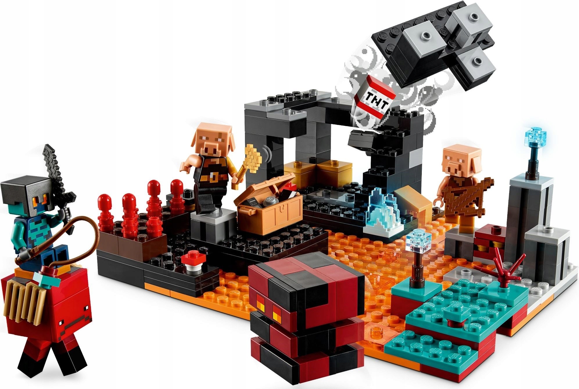 LEGO 21185 MINECRAFT Bastion w Netherze 5 figurek + TORBA PREZENTOWA Marka LEGO