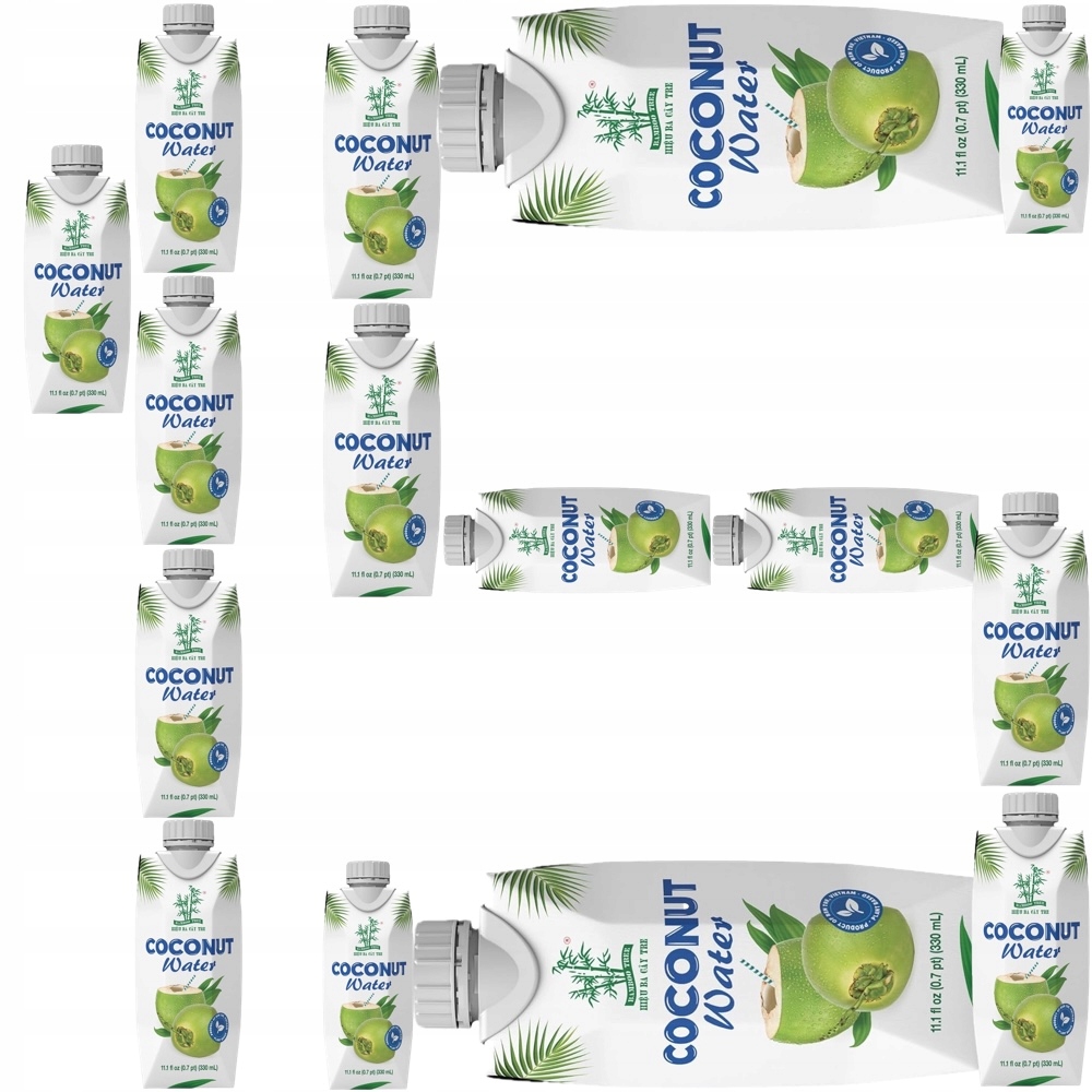 15 x Zdravá Kokosová voda s kokosem Přírodní hydratace 330 ml Bamboo Tree