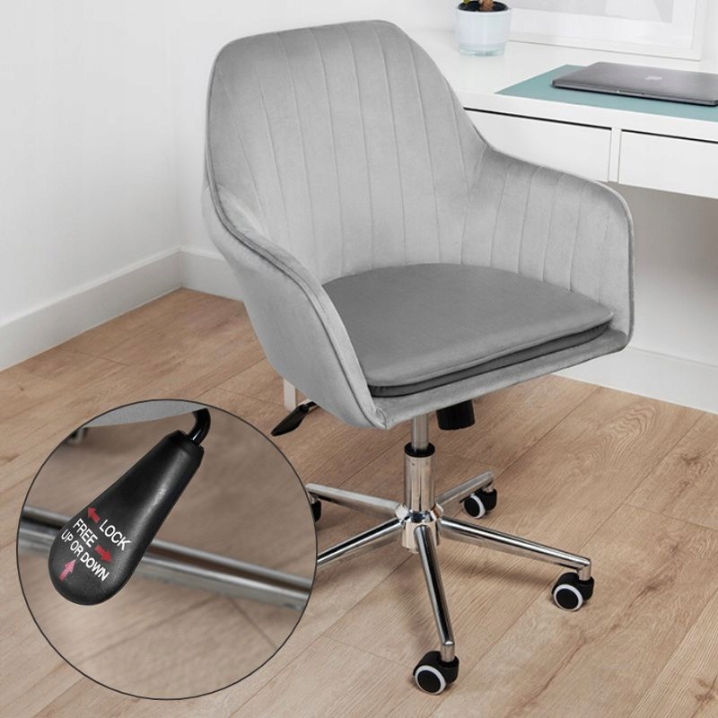 KRZESŁO BIUROWE OBROTOWE WELUROWE PIKOWANE FOTEL DO BIURKA PIKOWANY VELVET Materiał obicia welur