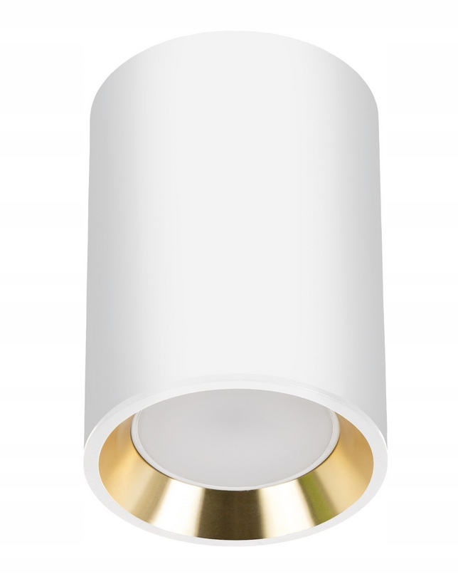LAMPA SUFITOWA TUBA SPOT BIAŁO ZŁOTA MOŻNA LED