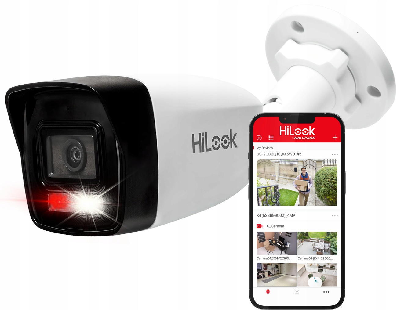 Vonkajšia Ip kamera 4Mpx 2K+ HiLook od Hikvision Hybrid Light Mikrofón Poe