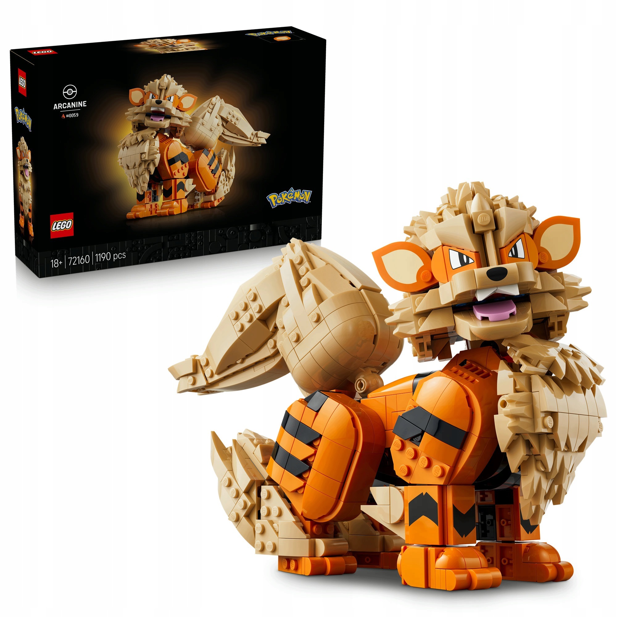 Lego 72160 Pokémon Arcanine Ohnivý Pokémon 1190 el. Sběratelský Model