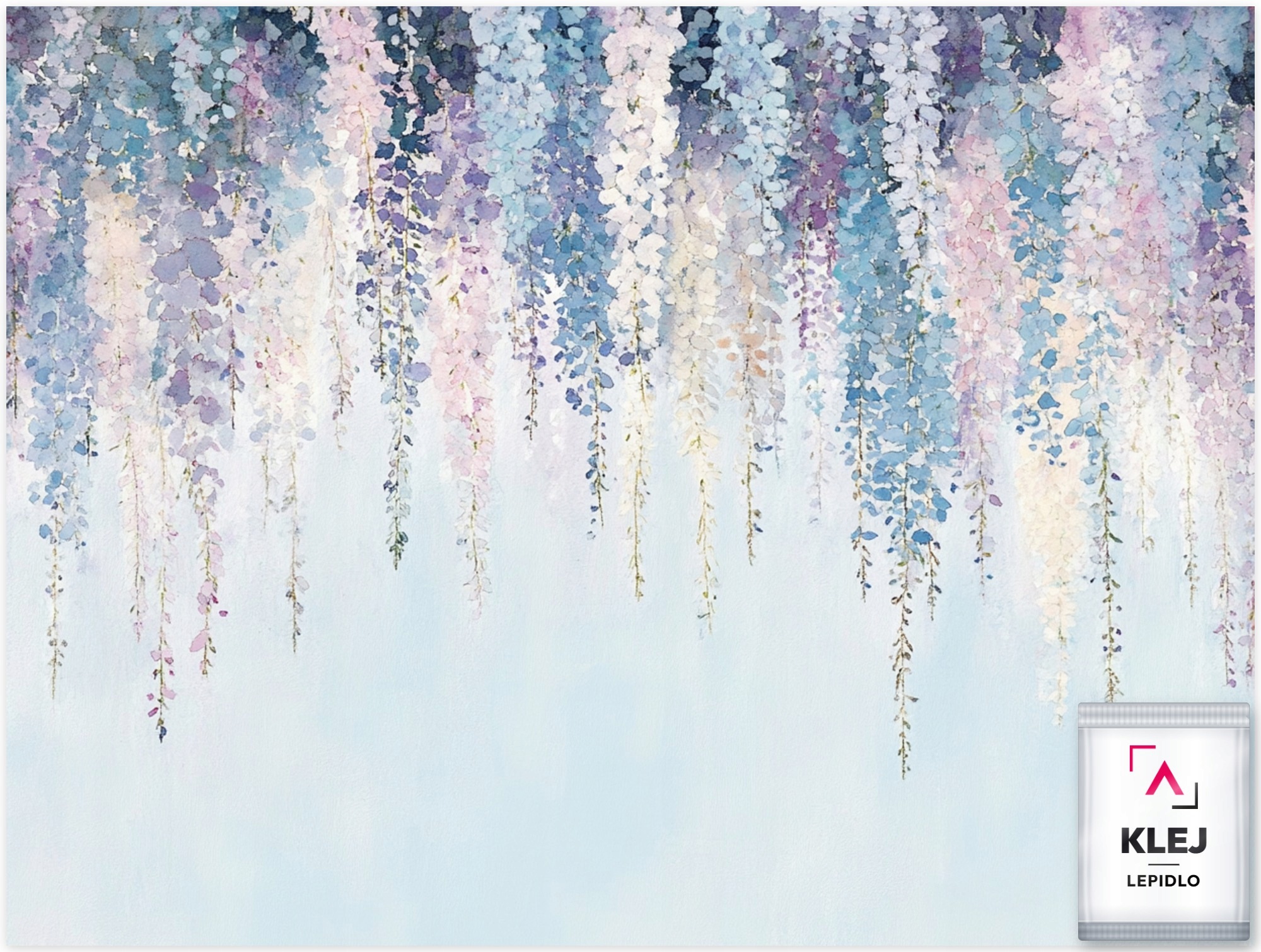 Fototapeta Flizelina Akvarel Zahrada Stromek Květiny Wisteria 416x290 130g