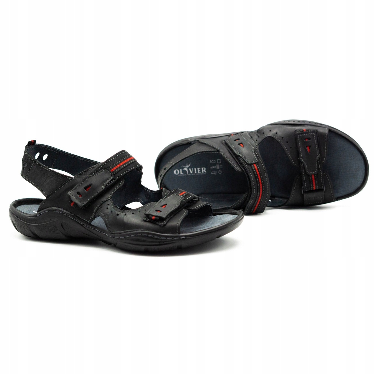 

Buty Sandały Olivier Skóra 448 Czarny Polskie 46