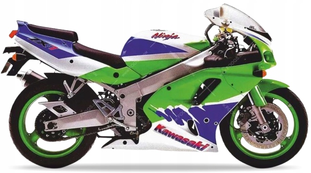 Samolepky Juula Pro Kawasaki Zxr 750 1993 Zeleno-bílo-modré Usa