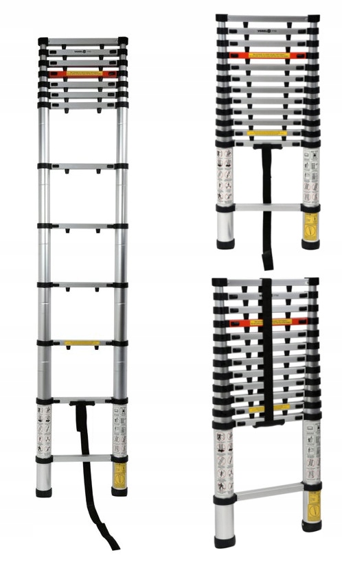 

Drabina Teleskopowa składana 3,8m aluminium 150KG