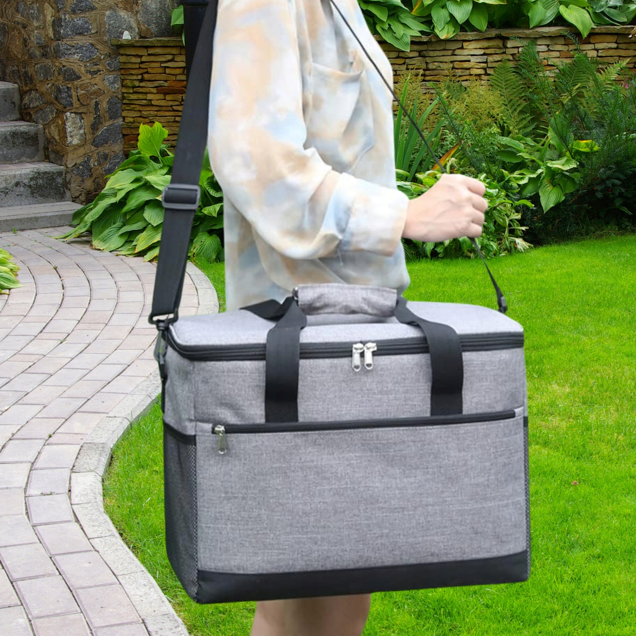 TORBA TERMICZNA TERMOIZOACYJNA TURYSTYCZNA PODRÓŻNA +2 WKŁADY CHŁODZĄCE 18L Waga 1.05 kg