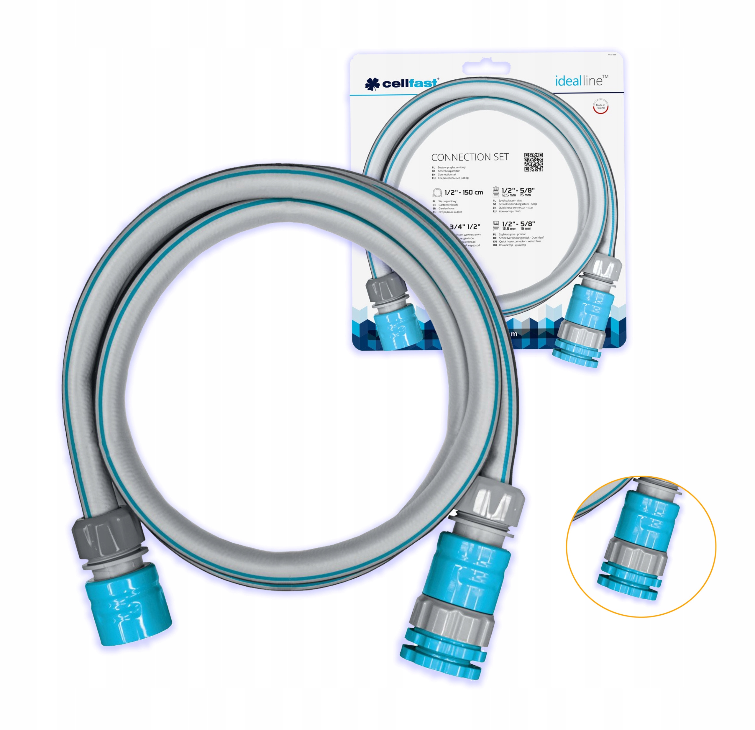 

Cellfast Zestaw Przyłączeniowy Multiflex 1/2' 1,5M