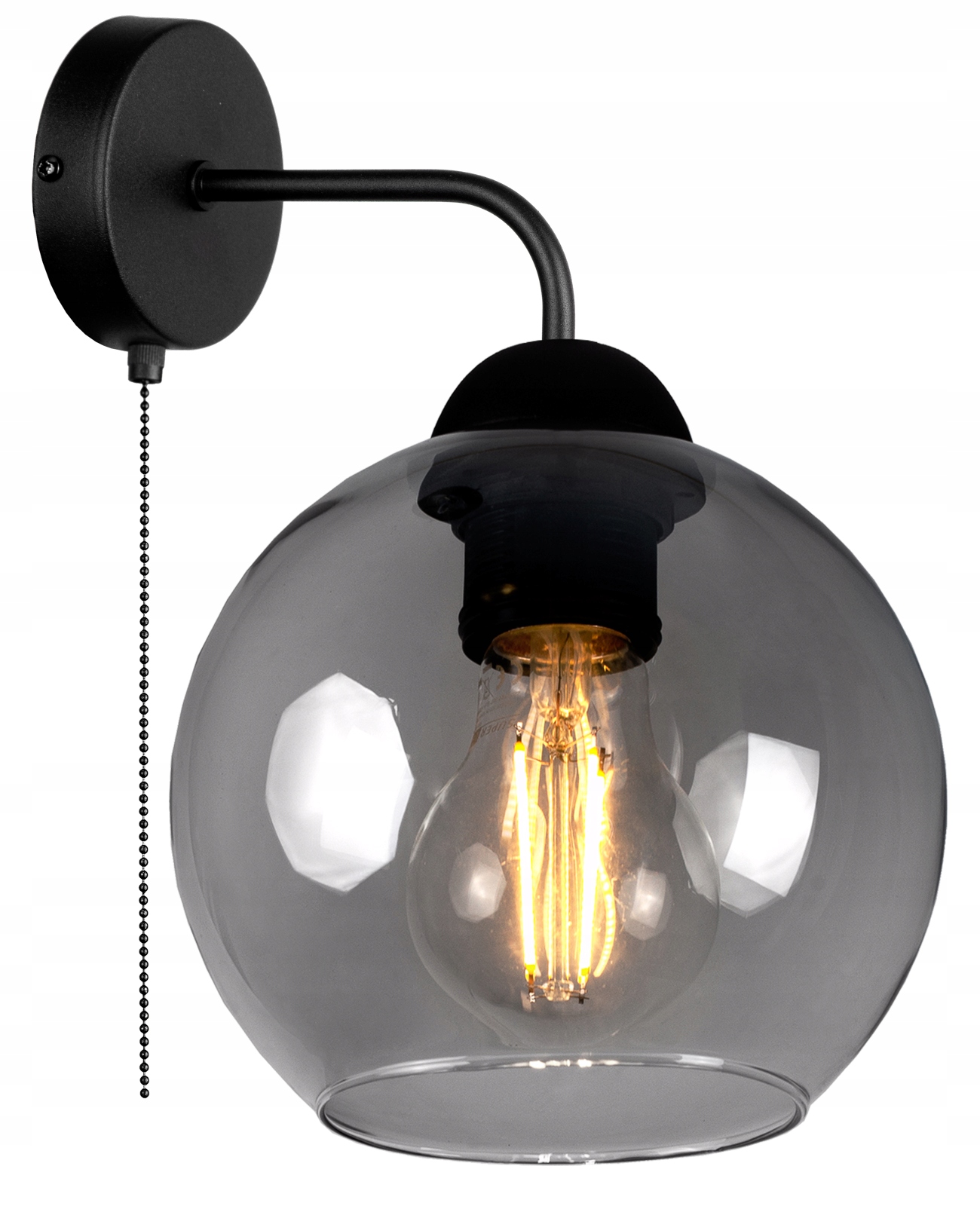 

Nowoczesna Szklana Lampa Ścienna Kinkiet Kula Led