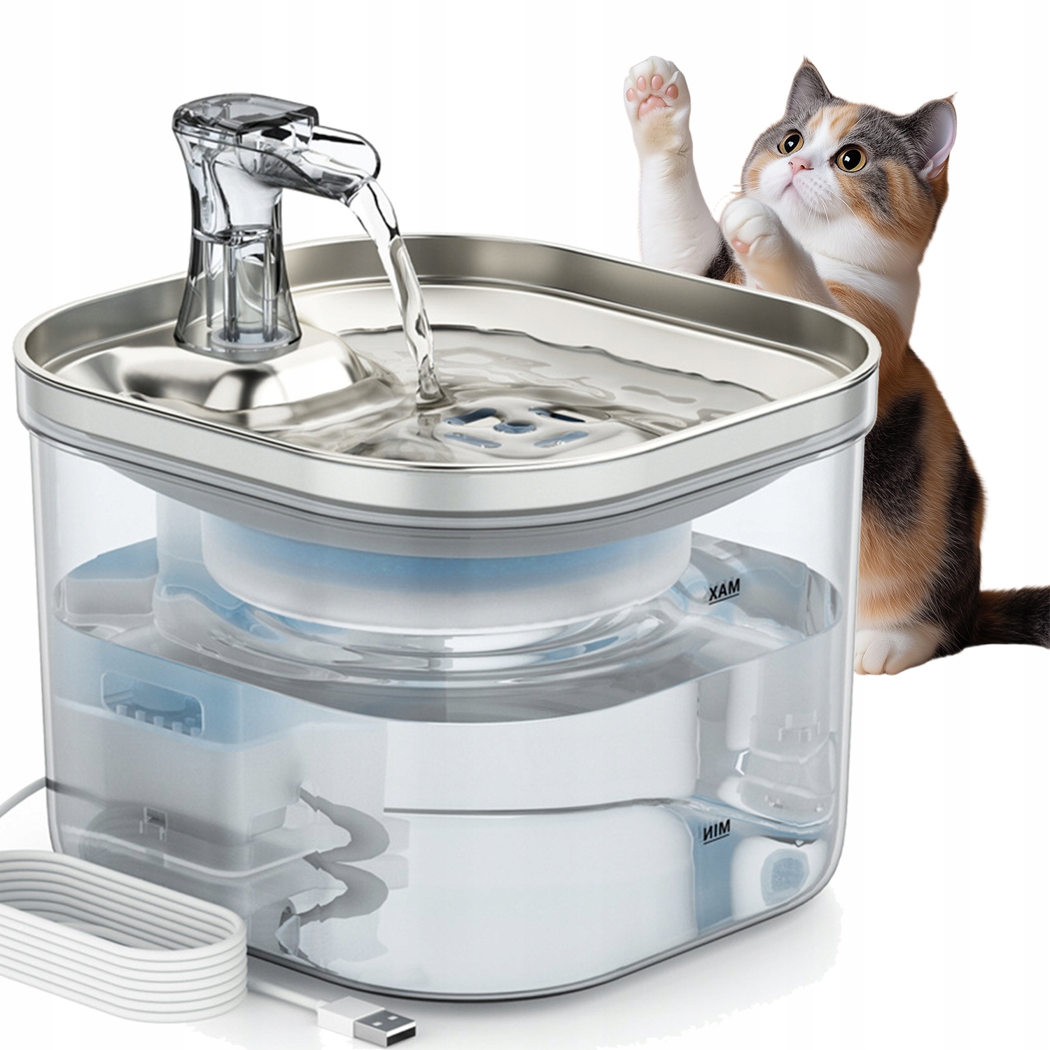 Levně Fontána Pro Domácí Zvířata S Inteligentní Regulací Teploty 2