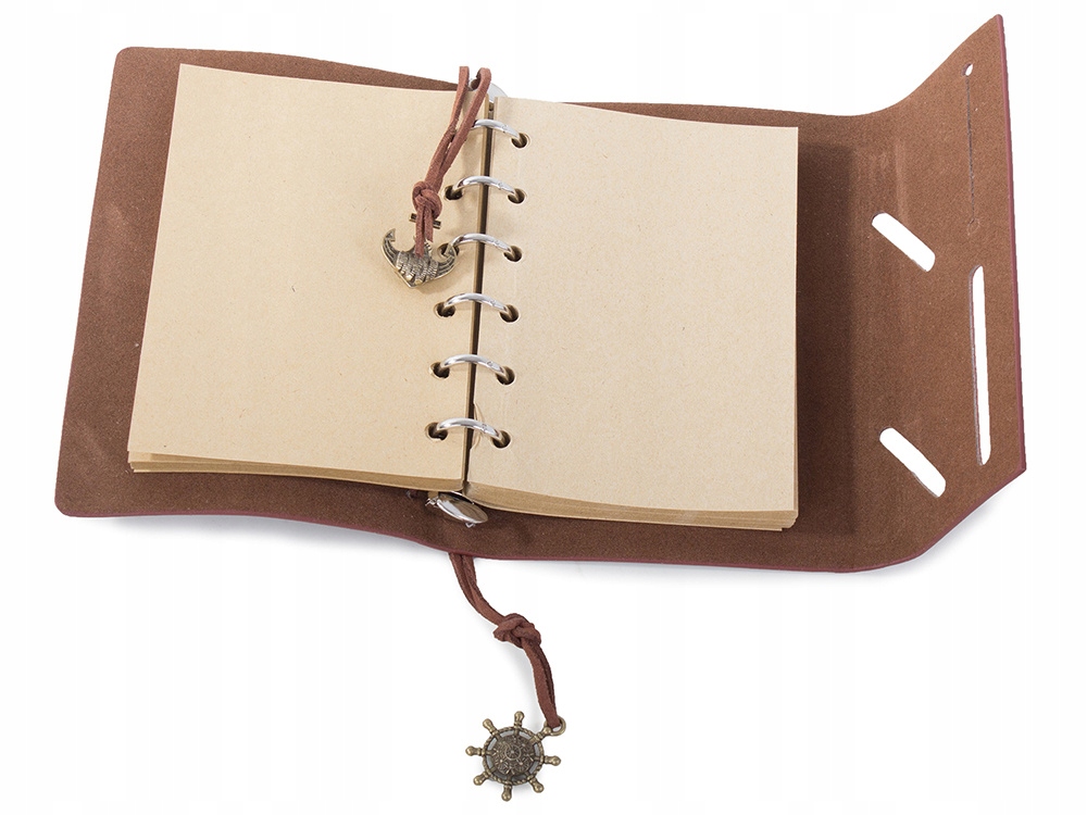 Notes podróżnika pamiętnik dziennik retro vintage - notesik na prezent Rozmiar A6