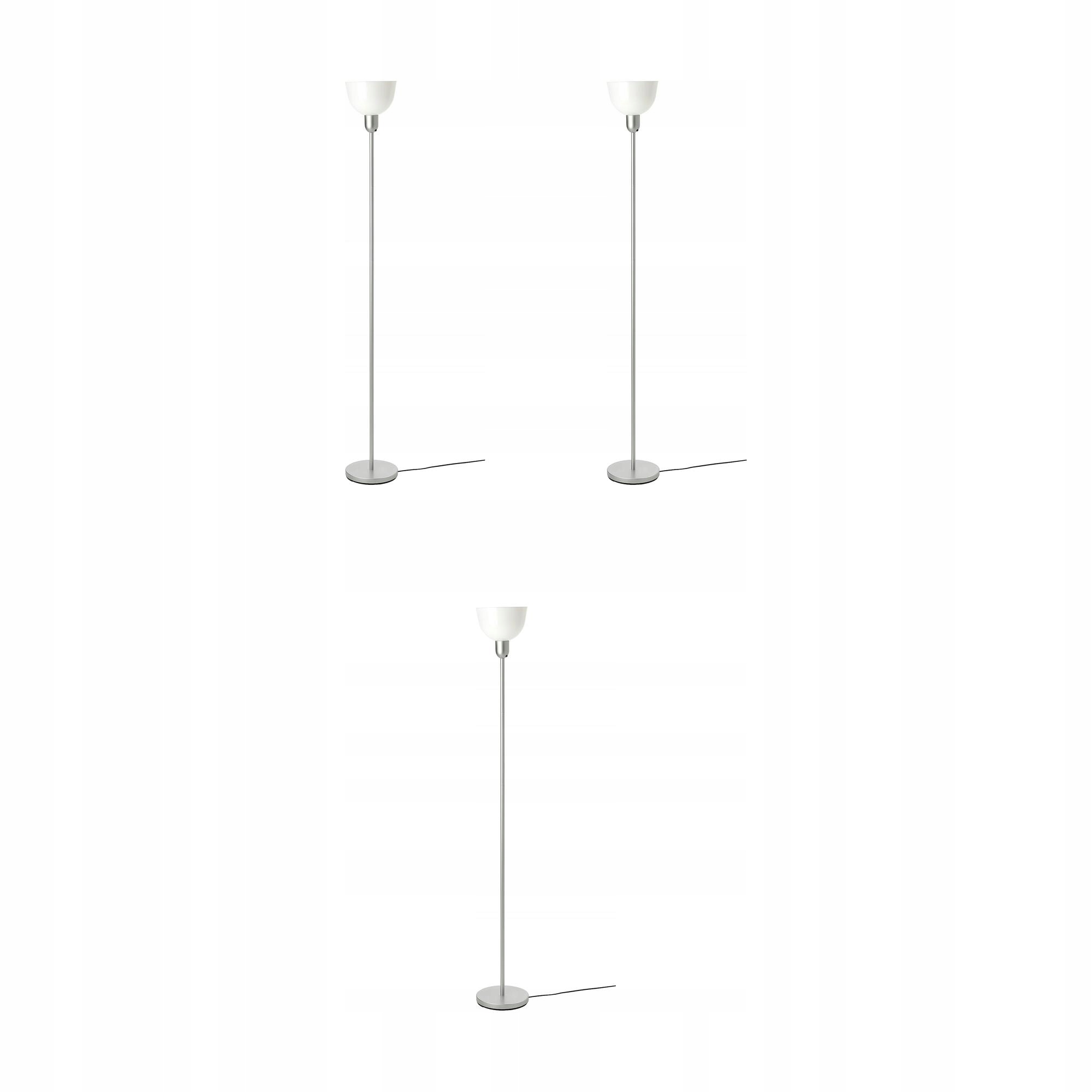3 szt. Hektogram Lampa podłogowa srebrny/biały