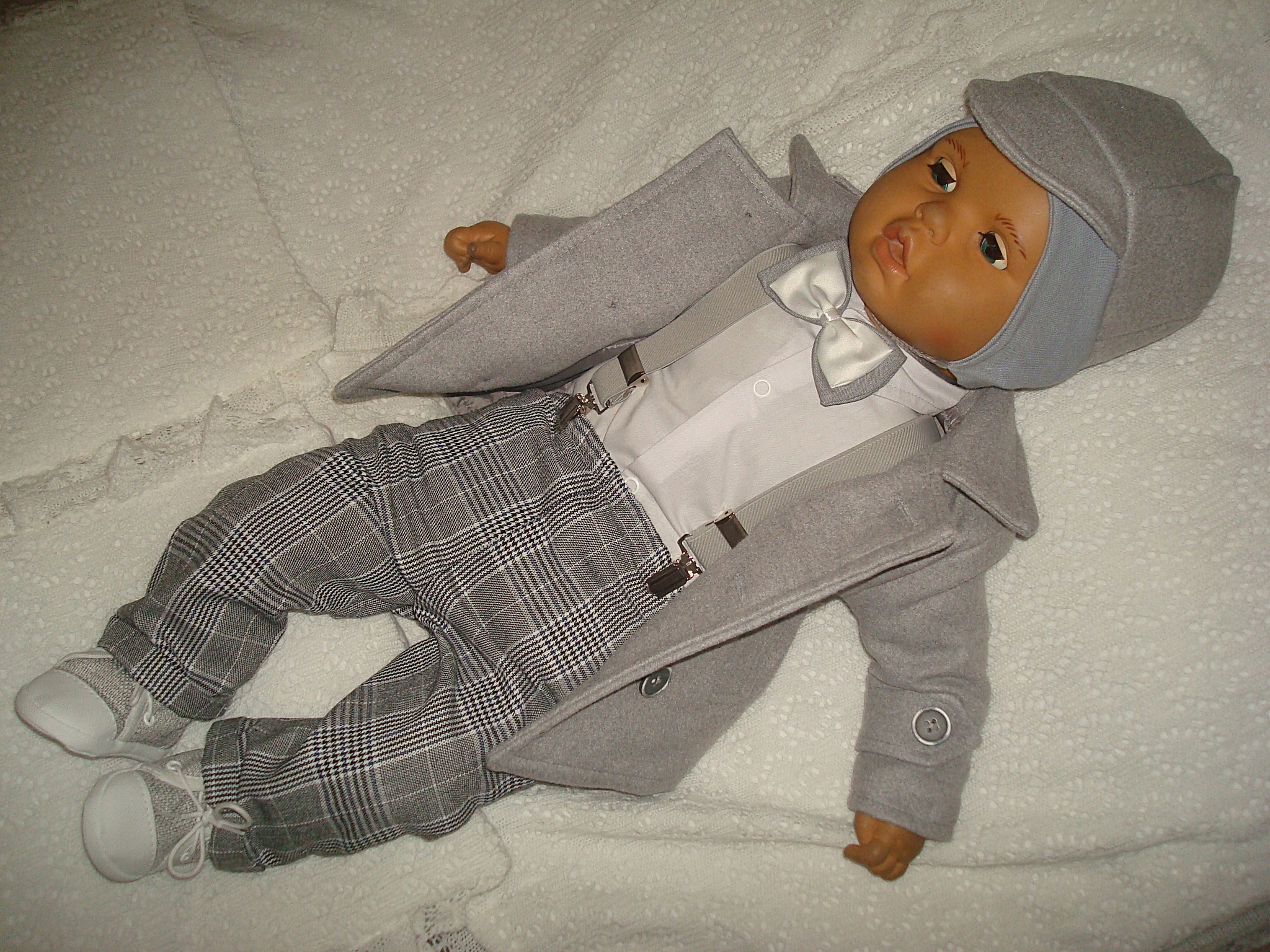 OCIEPLANY PŁASZCZ FLAUSZ UBRANKO CHRZTU 62 Marka Inna marka