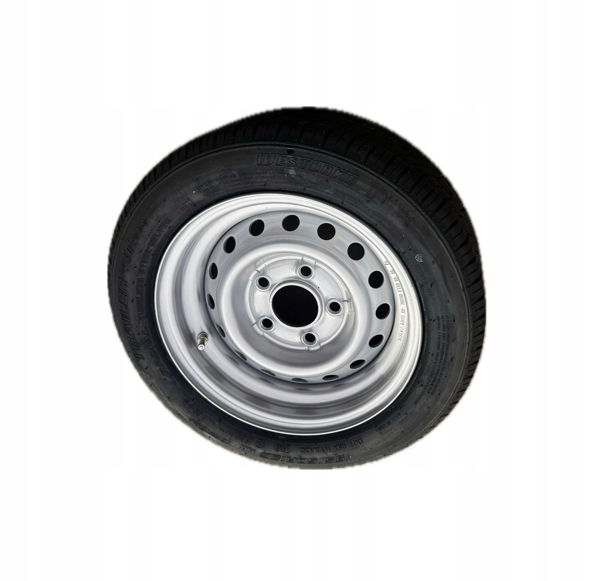 Kolo přívěsu Srw Westlake St 290 195/50R13C 104/101N Stříbrný ráfek 5x112