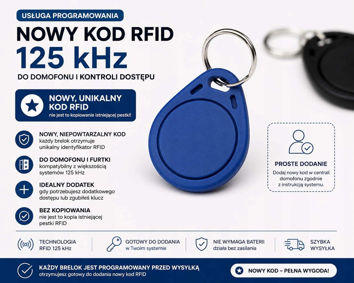 Programowanie nowego kodu Rfid 125 kHz